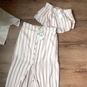 American Eagle two piece set strapless with skirt